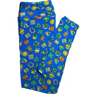 New Lularoe St. Patrick’s Day Leggings W/ Irish Flag Shamrock Size TC (12-18)